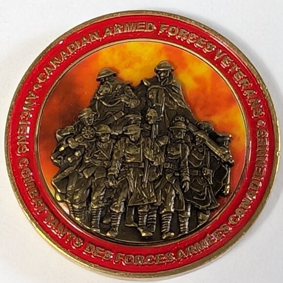 CANADIAN ARMED FORCES VETERANS SERVING CANADA WITH PRIDE MEDALLION COIN WAR - Picture 8 of 10
